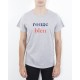 T-SHIRT "ROUGE ET BLEU" - GRIS CHINÉ