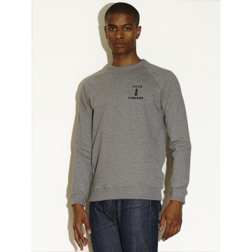 SWEAT VILLE LUMIERE 01 - GRIS CHINÉ