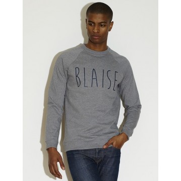 SWEAT BLAISE - GRIS CHINÉ