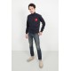 SWEAT SHIRT "COEUR" - BLEU NUIT