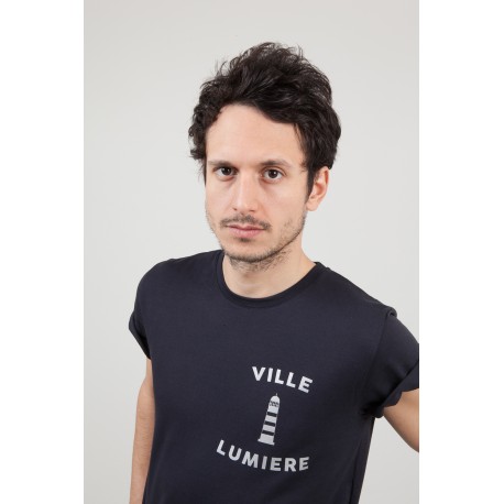 T-SHIRT "VILLE LUMIERE" - BLEU NUIT