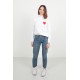 SWEAT SHIRT "COEUR" - BLANC