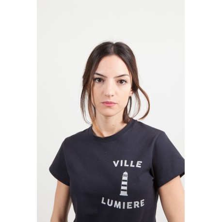 T-SHIRT "VILLE LUMIERE" - BLEU NUIT