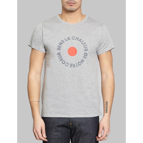 T-SHIRT "COEUR" - GRIS CHINÉ